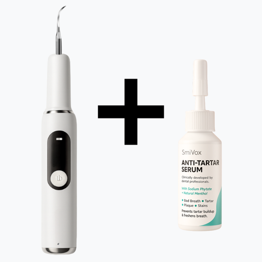 Smivox ultrasonic dental scaler — dentist-approved at-home solution for effective tartar removal.