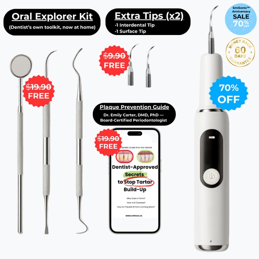 SmiSonic™ Home Tooth Cleaner – At-Home Solution for Tartar, Stains & Bad Breath