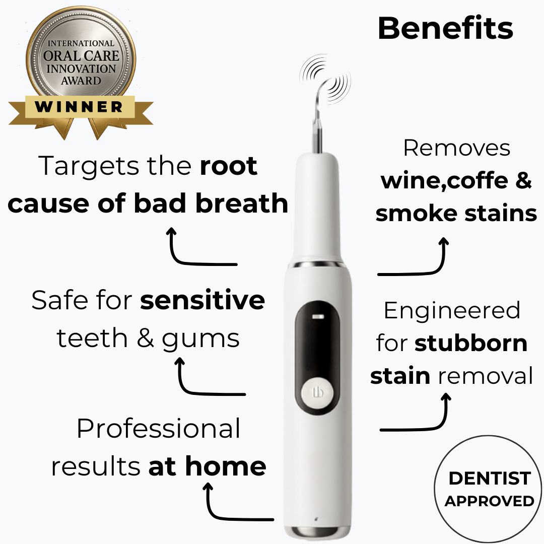 SmiSonic™ Home Tooth Cleaner – At-Home Solution for Tartar, Stains & Bad Breath