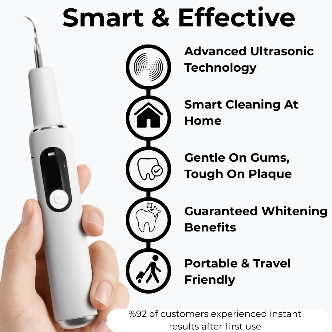 SmiSonic™ Home Tooth Cleaner – At-Home Solution for Tartar, Stains & Bad Breath