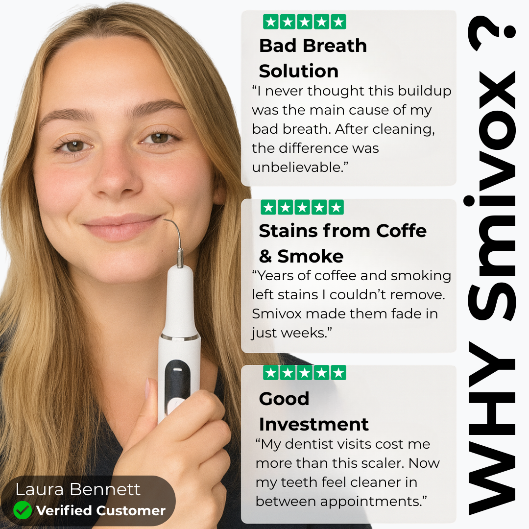 SmiSonic™ Home Tooth Cleaner – At-Home Solution for Tartar, Stains & Bad Breath