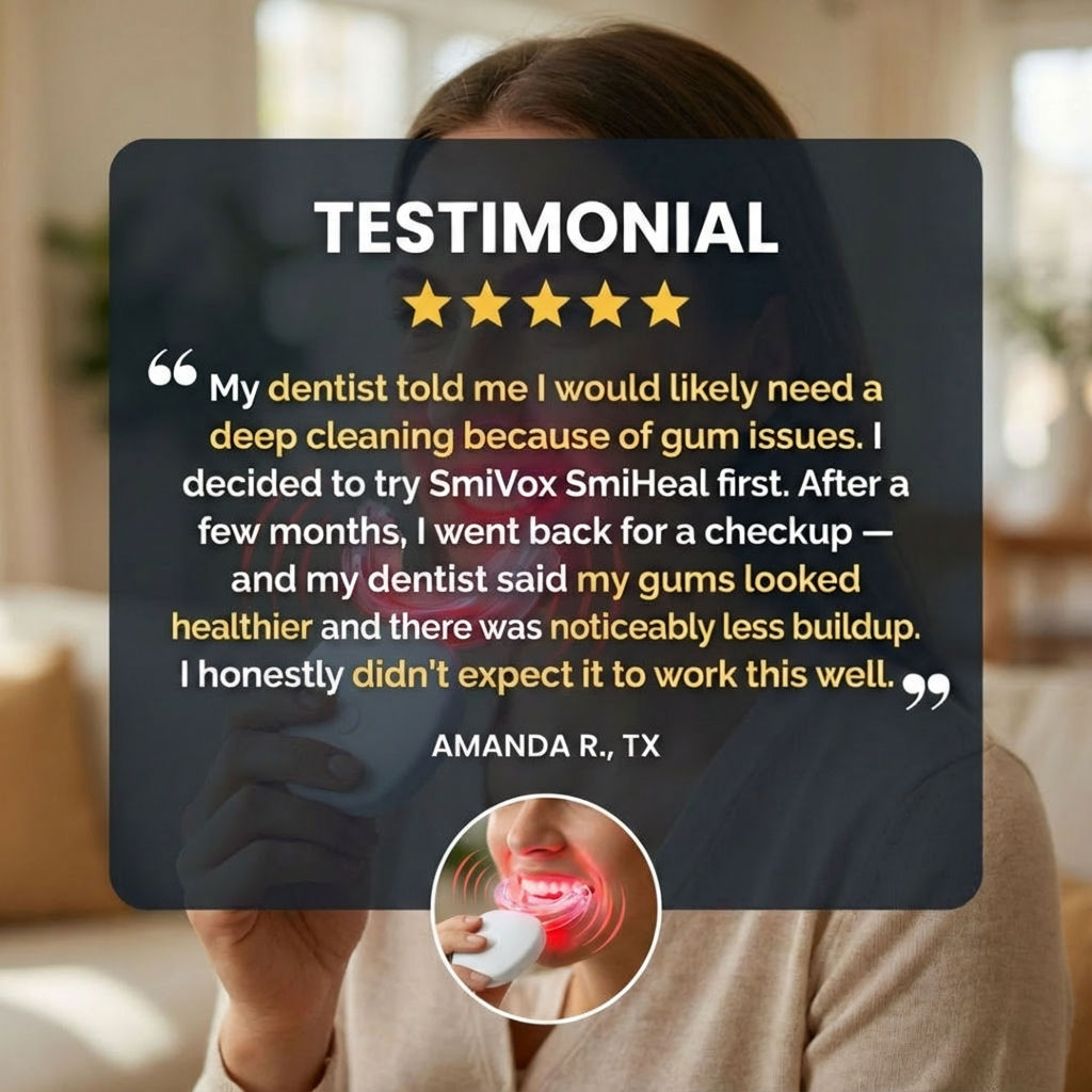 SmiVox™ SmiHeal Gum & Periodontal Light Therapy Device, Results in 14 days